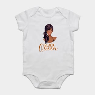 Black Queen, Black Woman, African American Woman Baby Bodysuit